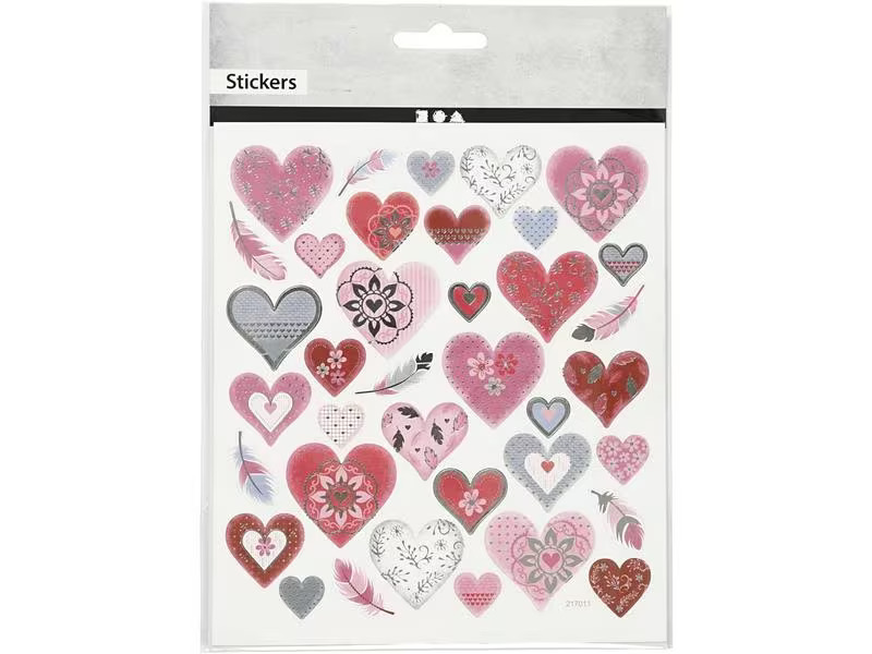 Creativ Company Motivsticker Herzen 1 Blatt