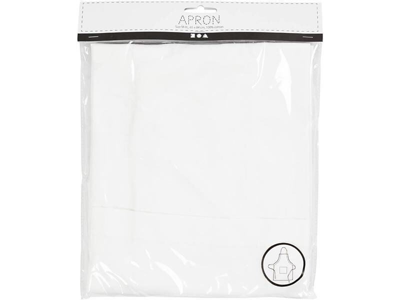 Creativ Company Schürze 65 x 84 cm Baumwolle, Weiss