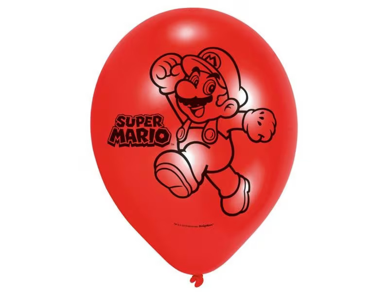 Amscan Luftballon Super Mario 6 Stück, Latex