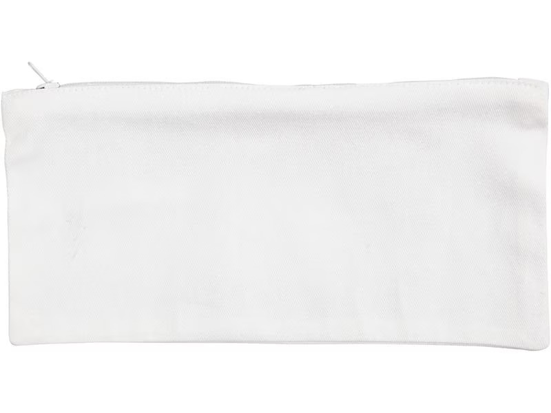 Creativ Company Baumwoll-Schreibetui 11 x 23 cm, Weiss