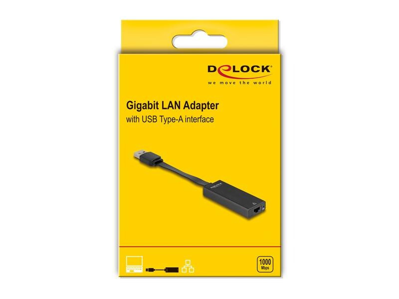 Delock Netzwerk-Adapter USB Typ-A – RJ45, 1 Gbps