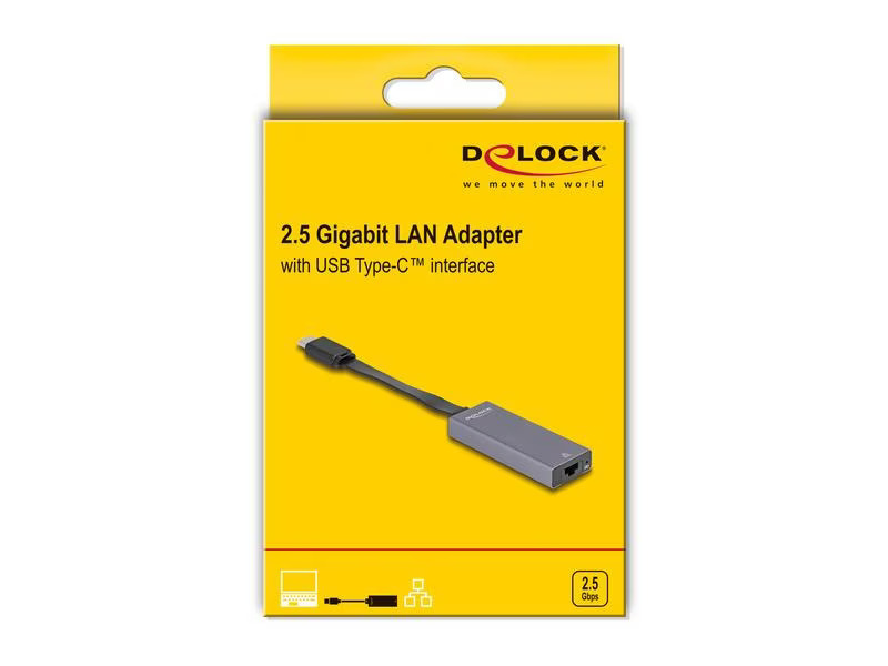 Delock Netzwerk-Adapter USB Typ-C - RJ45, 2.5 Gbps