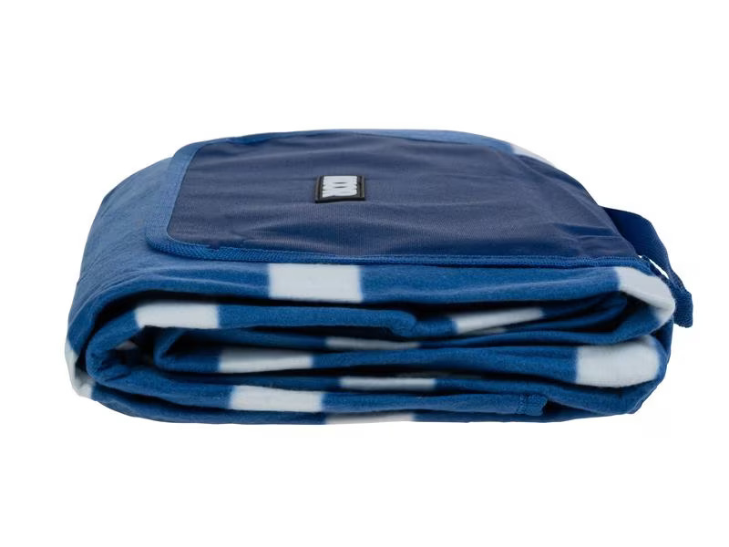 KOOR Picknickdecke Stripes blue 200 x 200 cm