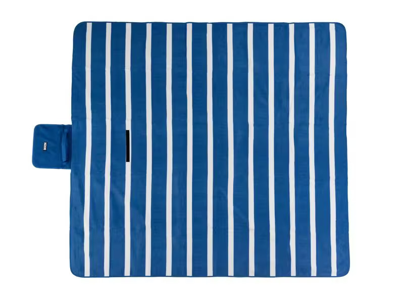 KOOR Picknickdecke Stripes blue 200 x 200 cm