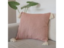 Jean&amp;Len Kissenbezug mit Quasten 45 cm x  45 cm, Rosa