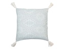 Jean&amp;Len Kissenbezug mit Quasten 45 cm x  45 cm, Beige/Mint