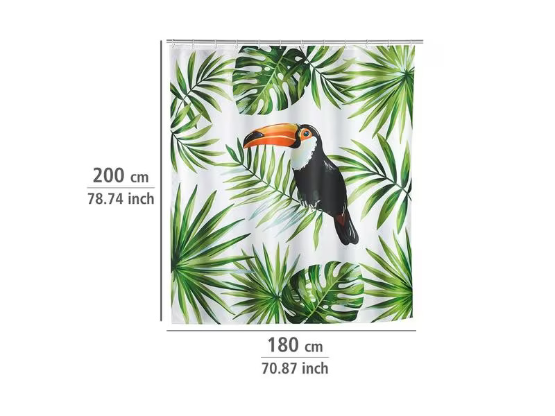 Wenko Duschvorhang Tucan 180 x 200 cm