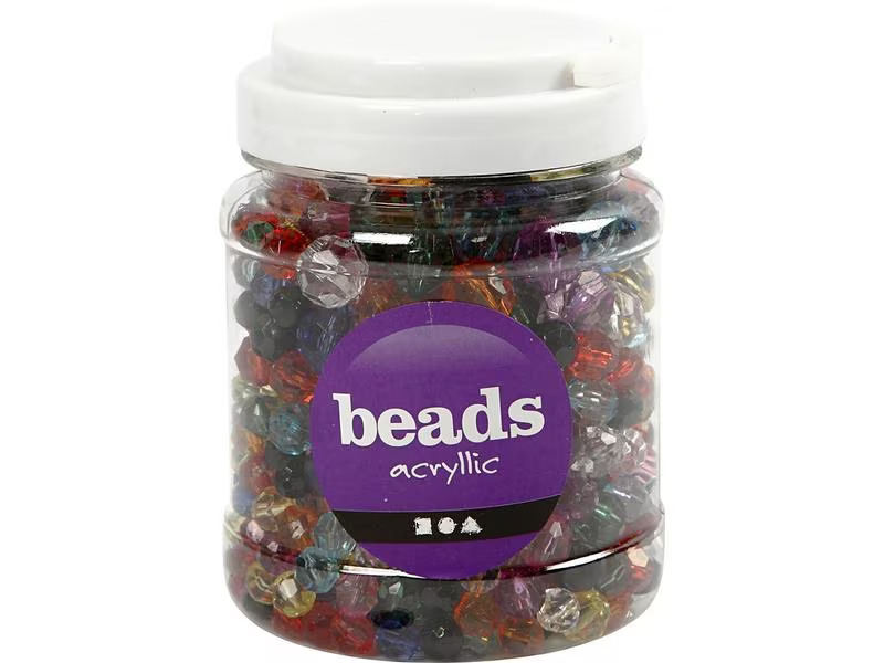 Creativ Company Facettenperlen 500 g, Sortiert