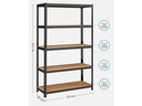 Songmics Regal 5 Ablagen Schwarz
