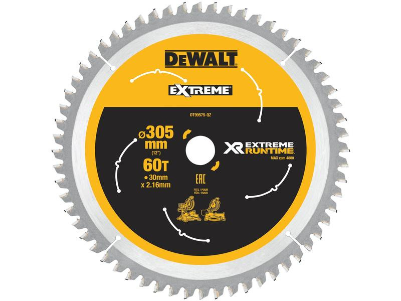 DeWalt Kreissägeblatt 305 x 30 mm, 60 WZ/FZ