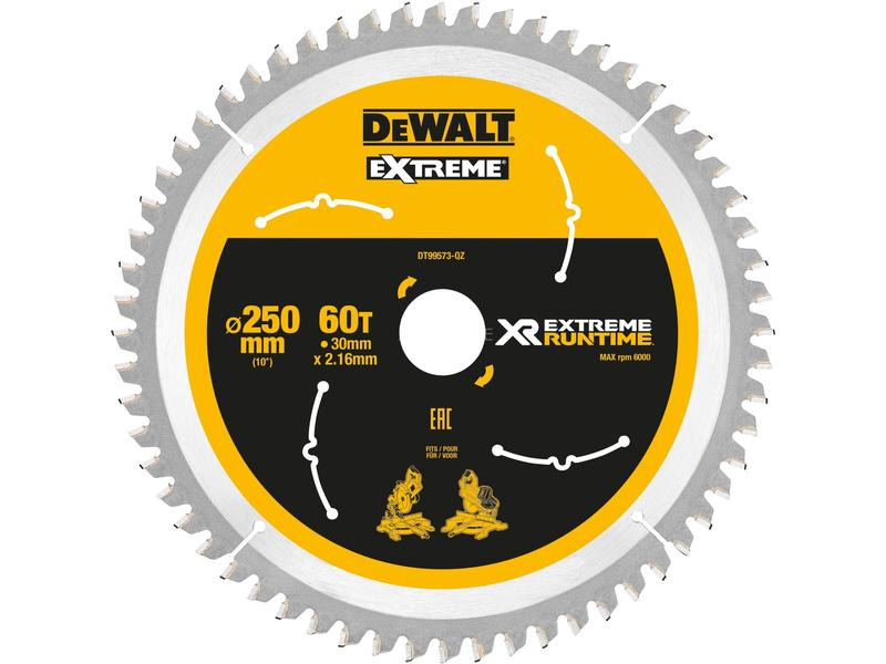 DeWalt Kreissägeblatt 250 x 30 mm, 60 WZ/FZ