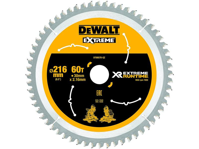 DeWalt Kreissägeblatt 216 x 30 mm, 60 WZ/FZ