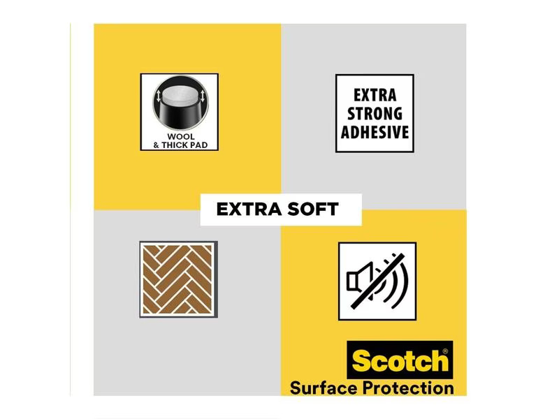 3M Filzgleiter Extra-Soft, Ø 22 mm, Beige, 8er Pack