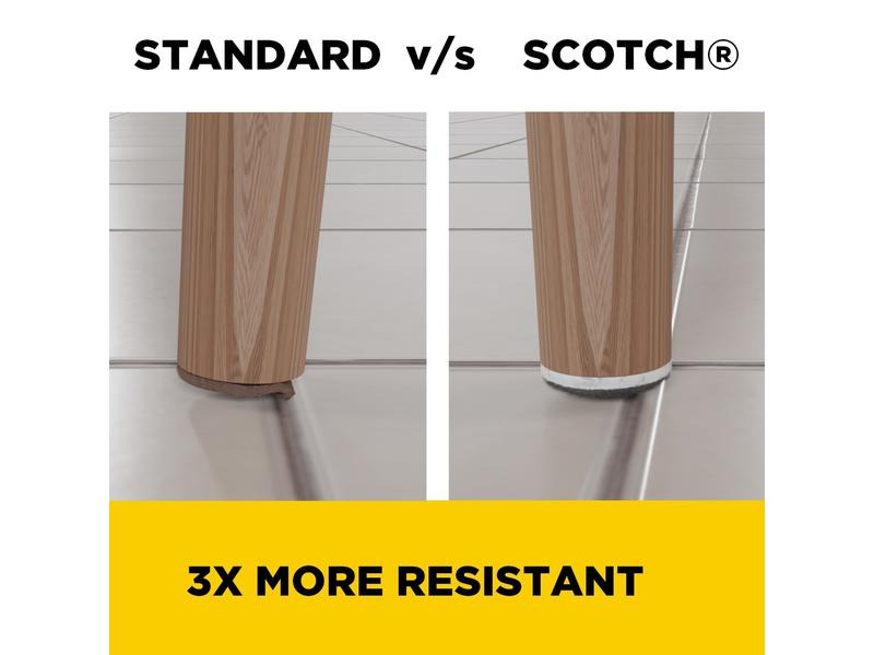 3M Filzgleiter Ultra Resistant, Ø 22 mm, Grau, 8er Pack