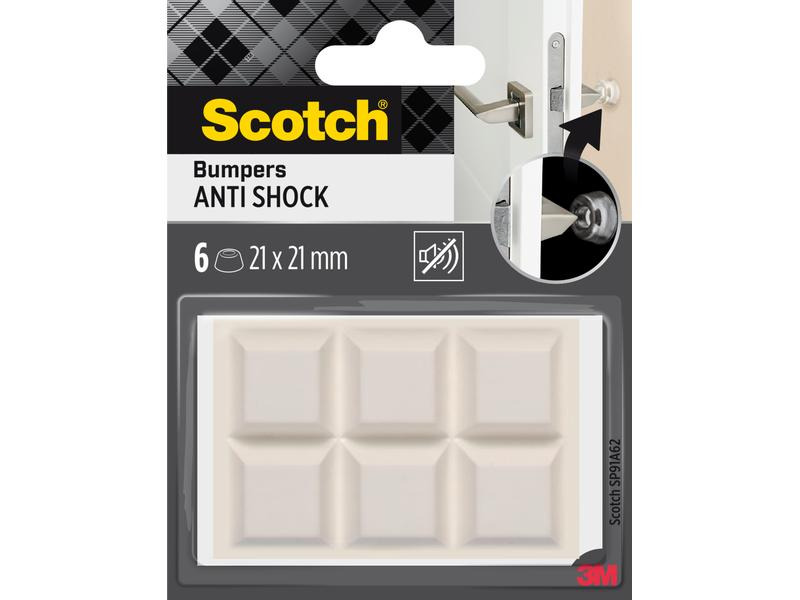 3M Schutzpuffer Anti Shock, 21 x 21 mm, Transparent, 6er Pack