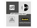 3M Schutzpuffer Anti Shock, 21 x 21 mm, Transparent, 6er Pack
