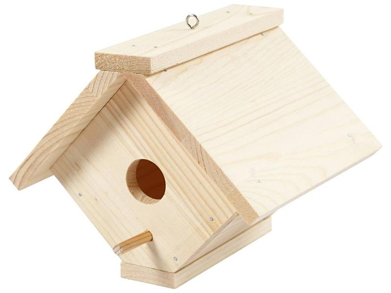 Creativ Company Holzartikel Vogelfutterhaus Set 14.5 x 16 x 13 cm