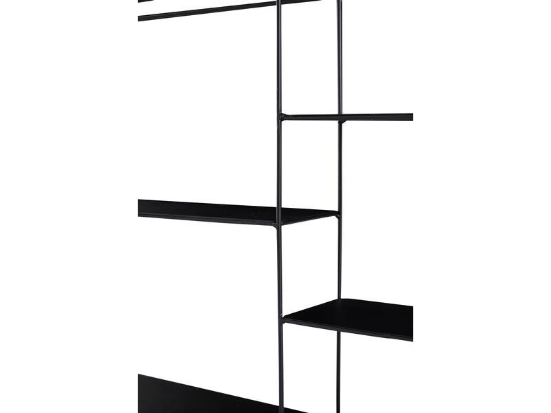 Schou Wandregal 57 x 40 x 10 cm, Schwarz