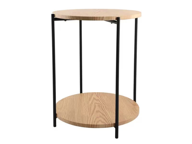 Schou Beistelltisch Ø 40 cm, Braun/Schwarz