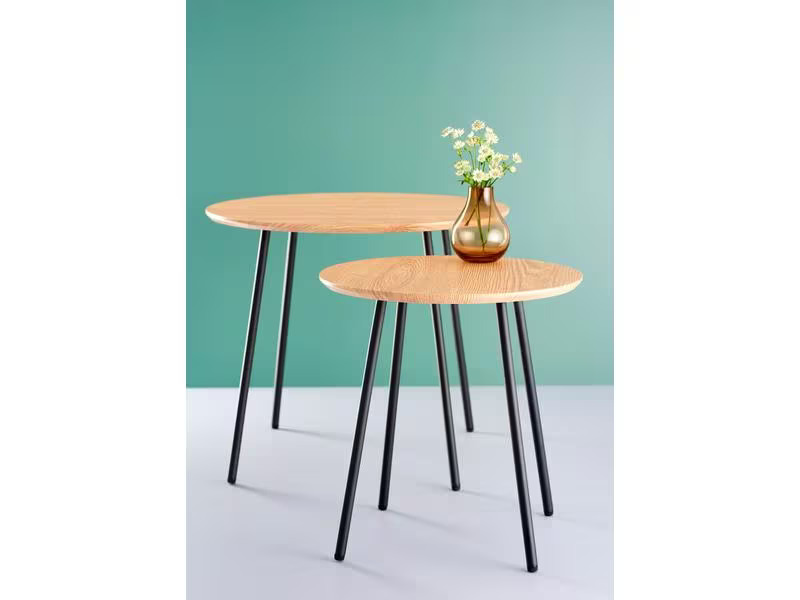 Schou Beistelltisch Ø 40 cm, Braun/Schwarz