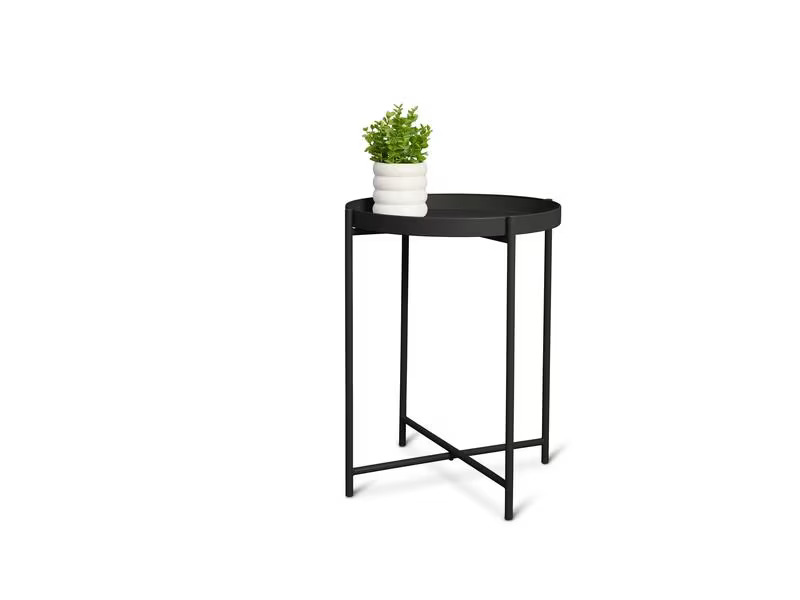 Schou Beistelltisch Ø 38 cm, Schwarz