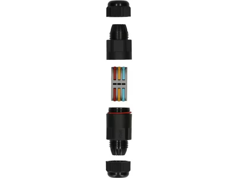 Max Hauri Verbindungsmuffe IP68, 6.5 - 11 mm, Schwarz