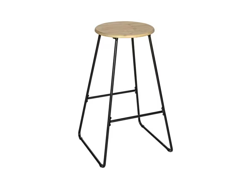 Wenko Barhocker Loft 42 x 70 cm, Nature/Schwarz