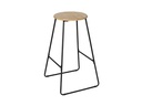 Wenko Barhocker Loft 42 x 70 cm, Nature/Schwarz