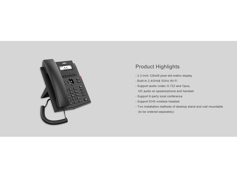 Fanvil Tischtelefon X301W Schwarz