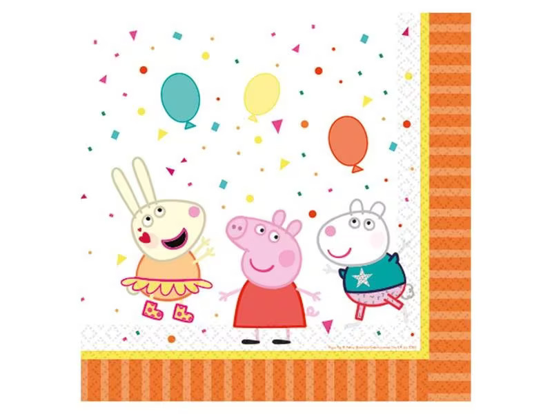 Amscan Papierservietten PeppaPig 16 Stück
