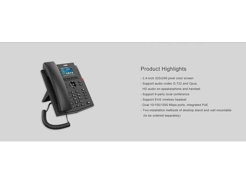 Fanvil Tischtelefon X303G Schwarz