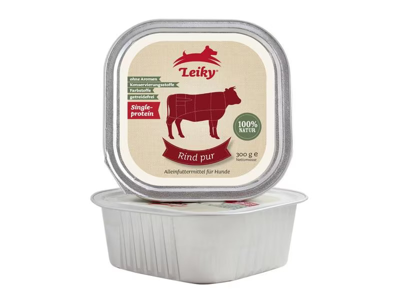 Leiky Nassfutter Rind pur, 300 g