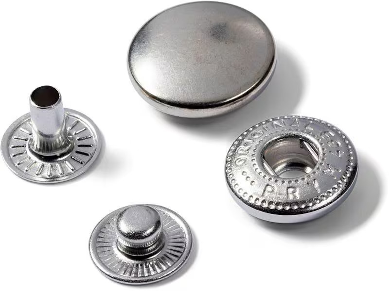 Prym Druckknöpfe Anorak Silber, 15 mm
