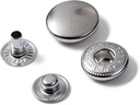 Prym Druckknöpfe Anorak Silber, 15 mm