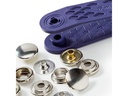 Prym Druckknöpfe Jersey Kappe Silber, 12 mm, 9 Stück