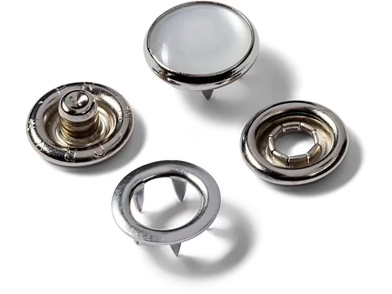 Prym Druckknöpfe Jersey Kappe Weiss, 12 mm, 6 Stück