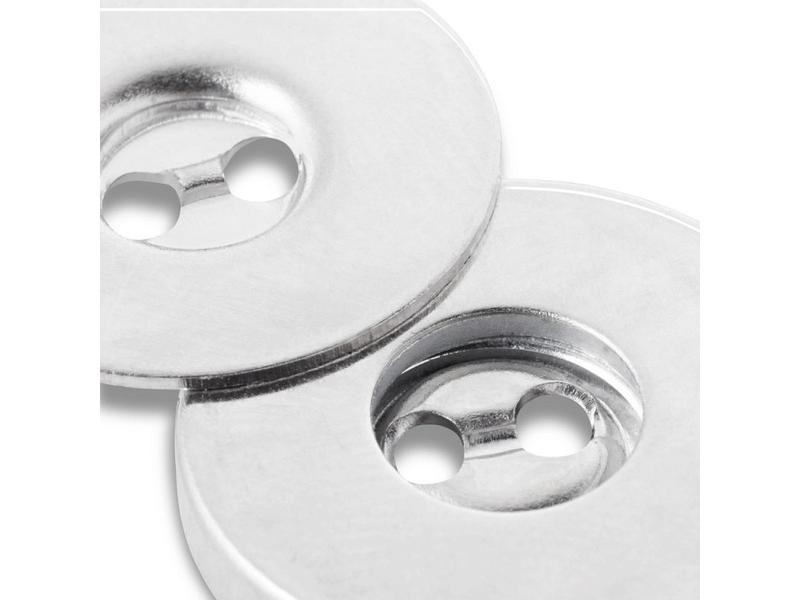 Prym Knöpfe Magnet-Annähknopf Silber, 19 mm