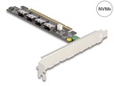 Delock Host Bus Adapter PCI-e x16, 4x SFF-8654 NVMe Bifurcation