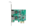 Delock Netzwerkkarte 2x RJ45 2.5 Gbps PCI-Express x1