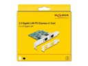 Delock Netzwerkkarte 2x RJ45 2.5 Gbps PCI-Express x1