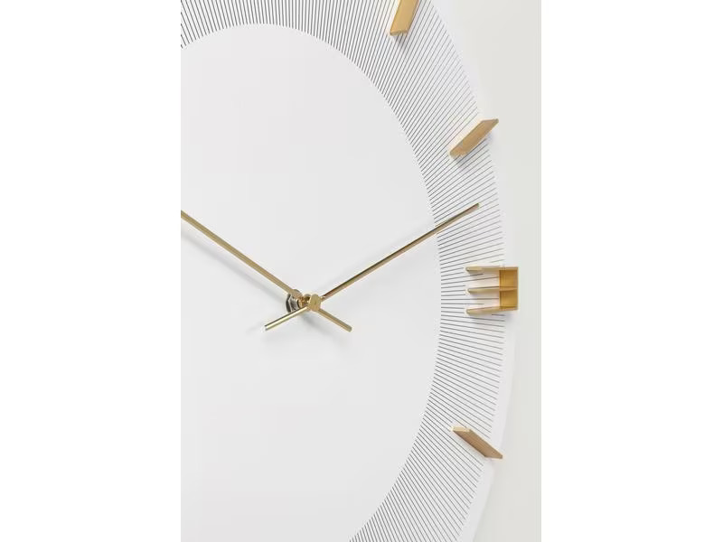 Kare Wanduhr Leonardo Ø 49 cm, Weiss