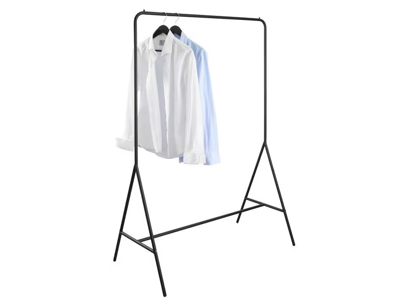 Schou Garderobenständer 109 x 55 x 154 cm, Schwarz matt