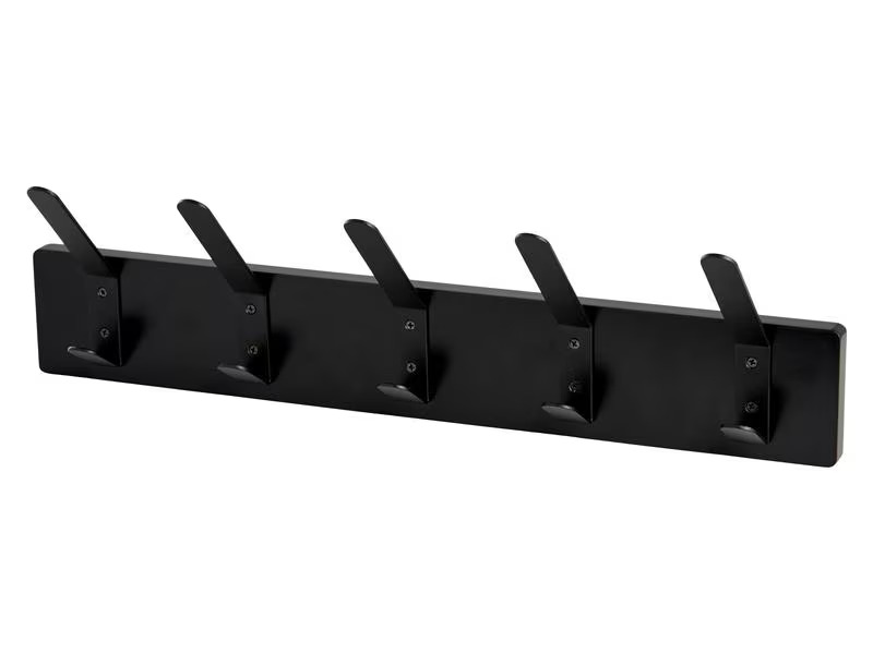 Schou Garderobenleiste 5 Haken, Schwarz