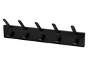Schou Garderobenleiste 5 Haken, Schwarz