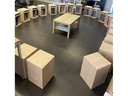 Holz Zollhaus Sitz- und Aufbewahrungshocker Nature