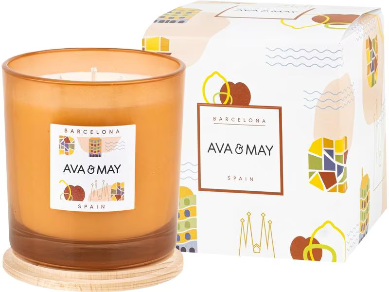 AVA &amp; MAY Duftkerze Barcelona Gross, 1150 g