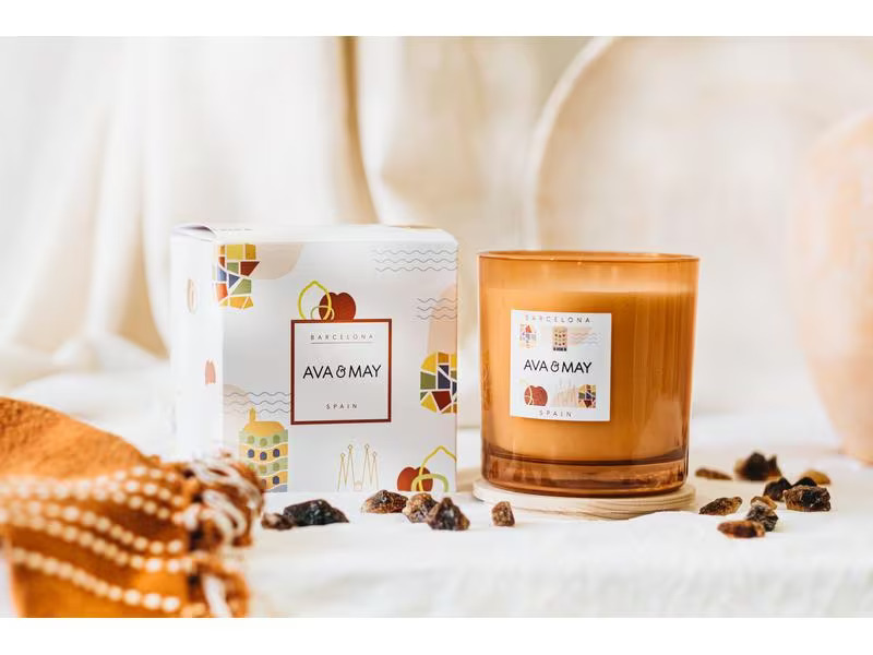 AVA &amp; MAY Duftkerze Barcelona Gross, 1150 g