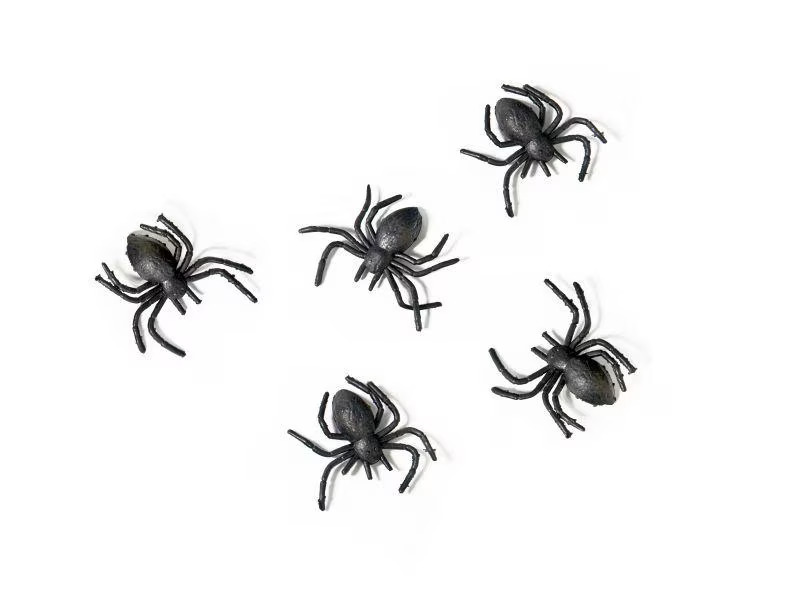 Partydeco Kleinteile Plastikspinnen Schwarz