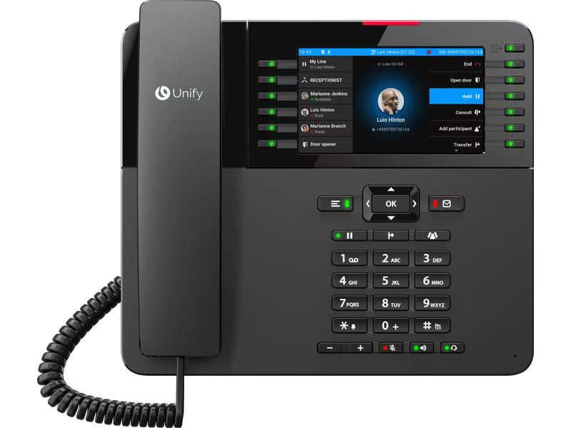 UNIFY SIP Tischtelefon OpenScape CP710 Schwarz