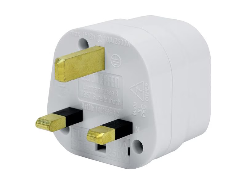 STEFFEN Reiseadapter CH – UK, Weiss